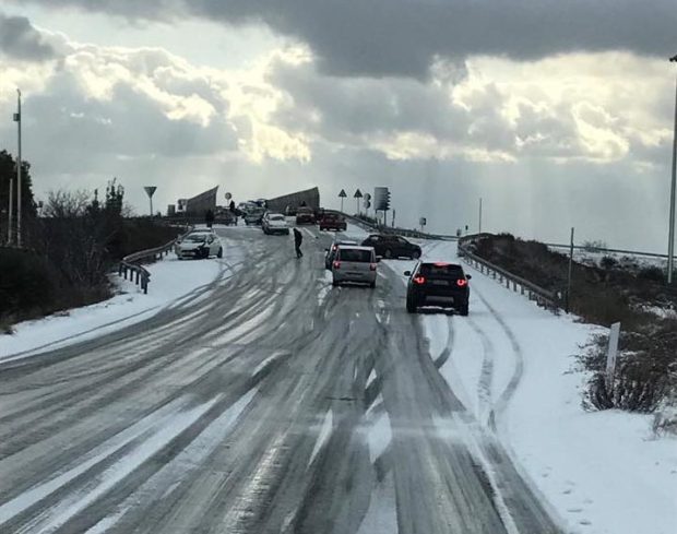 efecto nieve carretera